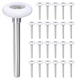 sourcing map 24 Stück Garagentorrollen, 2 Nylonrolle für 2 Garagenbahn, 4,25 Stiel, 11 Kugellager abgedichtet, für gewerbliche und private Garagentore, weiß