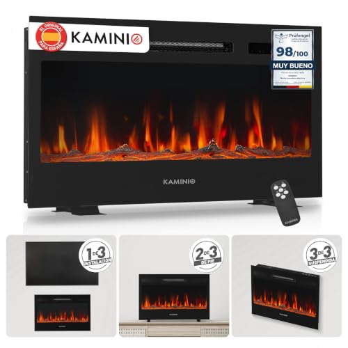 KAMINIO® Marlon Pro 30 Chimenea eléctrica Decorativa con Calefactor