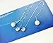 KOREA-JIAEN Imitation Pearl Earrings S925 Silver Plated Base Double Sided Tassel Ear Line (Green)