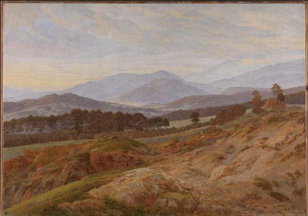 Impression d'affiches paysage de montagnes Caspar David Friedrich toile décoration murale