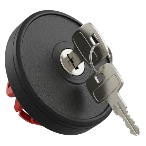 Image of Fuel Tank Cap with 2 Keys – Locking Petrol Filler for Citroen C3 C3 Picasso C3 Pluriel – Black Replacement Cover – Vehicle Fuel System Security