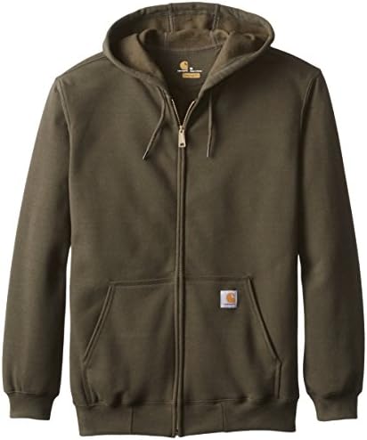 Carhartt Men's Loose Fit Midweight Full-Zip Sweatshirt, Olive, 4X-Large
