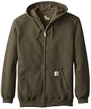Carhartt Men's Loose Fit Midweight Full-Zip Sweatshirt, Olive, 4X-Large