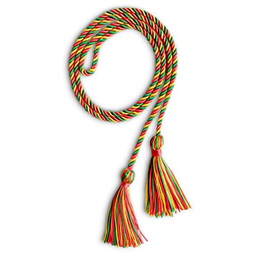 Image of Endea Graduation Single Honor Cord Three-Color (Red /Gold /Green)