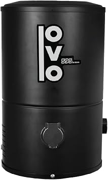 OVO Wall Mounted House Vacuum Cleaner, fits in Closet and Tight Spaces, 595 Airwatts, Use with Disposable Filtration Bags, 18L / 4.75 gal, Certified for North America