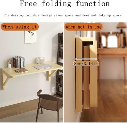 Table murale rabattable en bois moderne pour optimiser l'espace de votre bureau ou studio - 5
