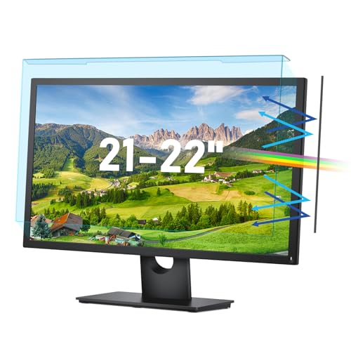 Lively Life Universal 21-22 inch Anti Blue Light Screen Protector Filter,Blue Light Blocking Computer Monitor Screen Protector for Monitors, Easy On/Off Removable Frame Hanging Type (490 * 317mm)