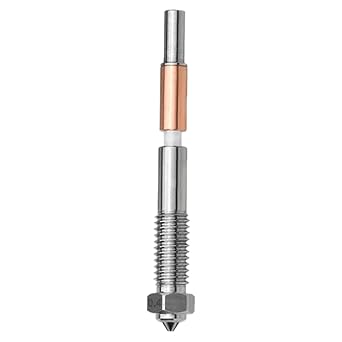 3D Printer 0.4MM Integrated Throat Tube Nozzle for QIDI 4 Plus, Quick-Swap All Metal Extruder Bimetal Heatbreak Throat Tube Heat Break 3D Printer Replacement Part Support High Temperature Printing