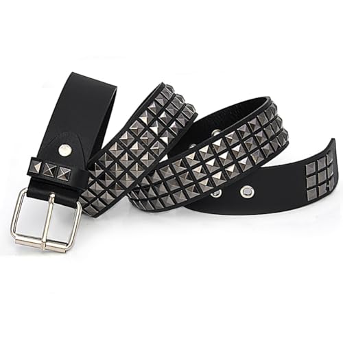 PU Leather Rivet Belt Black Punk Belt Gothic Waist Belt Ladies Dress Jeans Belt Wide Casual Belt Fashion Rock Belt for Women3