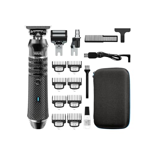 Wahl Pro Series High Visibility Trimmer Close Cutting Blade Lithium-Ion Waterproof Beard Trimmer Grooming Kit Interchangeable Heads Professional Cordless Close Cutting