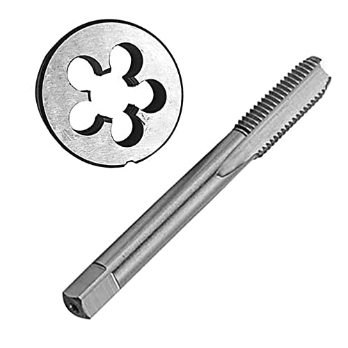 HUAZHICHUN 1PC 15/8-8UN Tap + 1PC 15/8-8UN Die, HSS Tap and Die Set Right Hand Tap