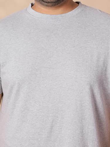Image of Bigbanana Plus Size Men's Regular Fit Solid Round Neck Tshirt