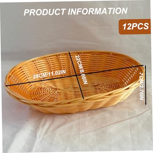 Panier en osier plastique réutilisable pour présentation de table - 7