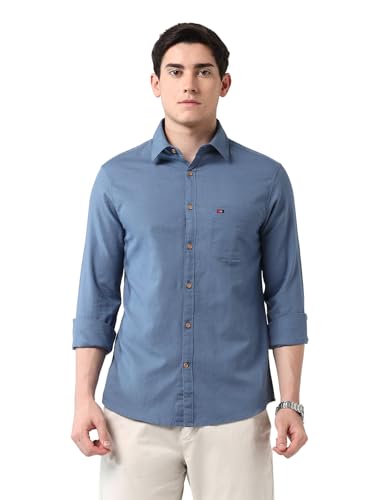 Image of AD by Arvind Modern Slim Fit Solid Shirt