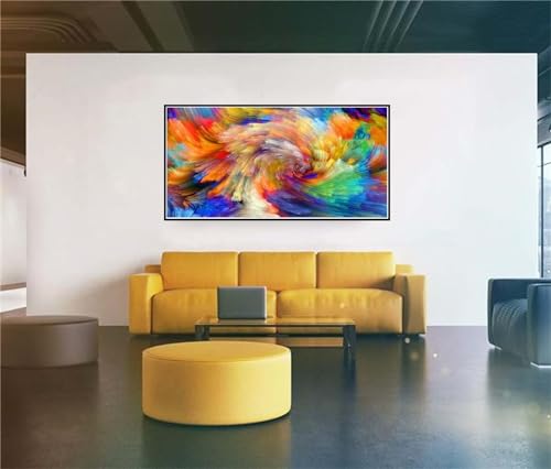 Peinture diamant grand format 90x180cm de lumière colorée pour loisirs créatifs adultes