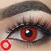 Co-lored Contact Lenses Storage Organizer Case Remover Makeup Fashion Halloween Cosplay Party Red Cirlce