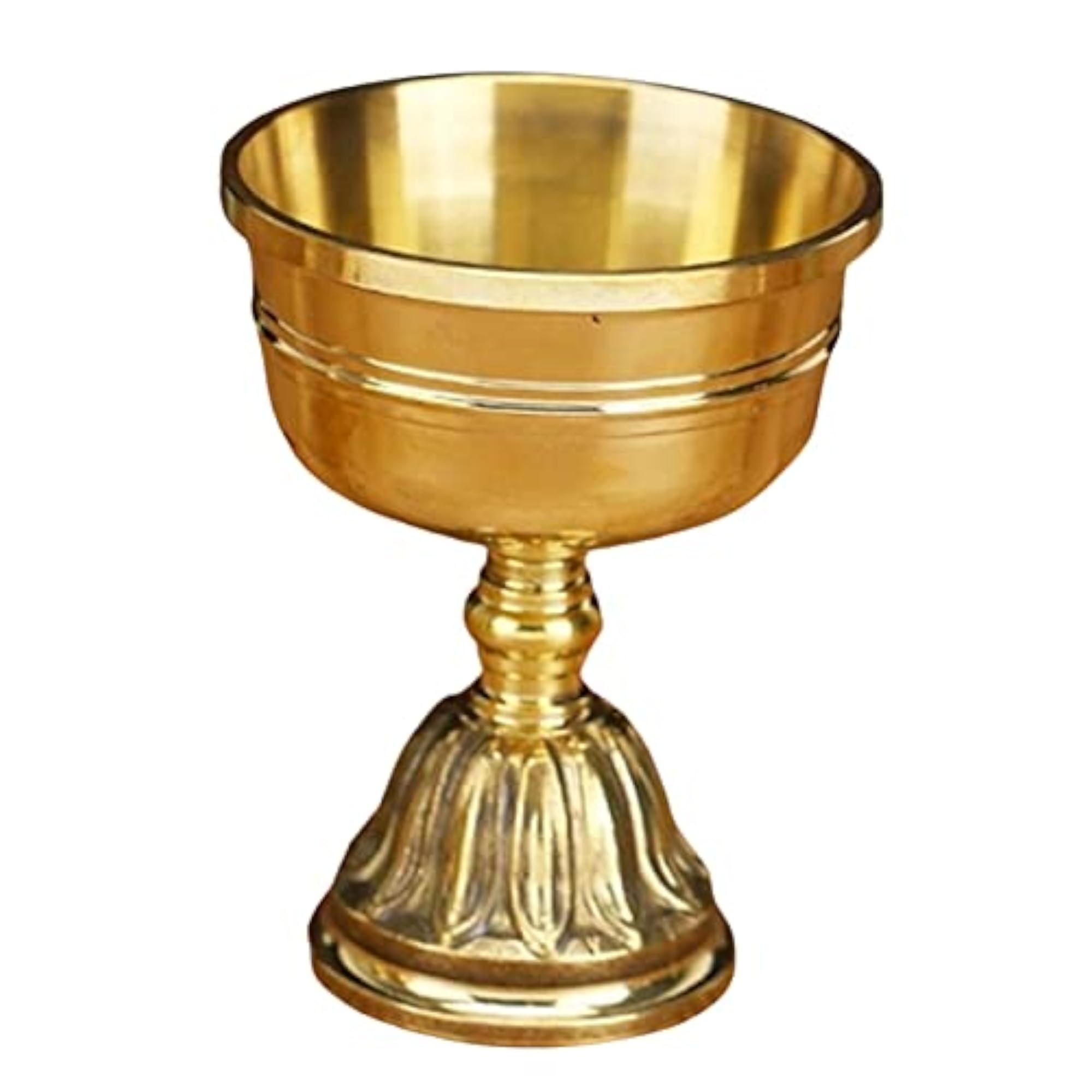 Embossed Brass Candle Cup for Table Centerpieces