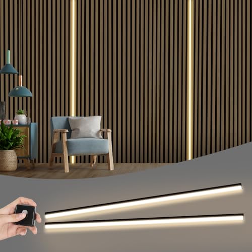 WMLBK Black LED Strip Lights for Acoustic Wall Panels,240cm Cuttable LED Lights 12×12mm Warm Tone Strip Lights fit Acoustic Wall Panel (2)