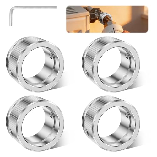 4 Stück Heizungsventil Adapter M30x1 5 Heizkörperthermostat Adapter für RA/Rav/Ravl-ventil Innendurchmesser 22mm Thermostat Adapter aus 304 Edelstahl mit Inbusschlüssel und Schrauben