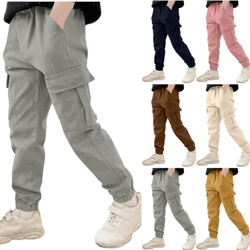 Boys Cargo Pants Size 10-12 Petite Drawstring Boy Joggers Summer Casual Baggy Workout Tactical Cargo Pants for Girls