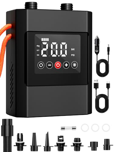 AIRSURE 20PSI High Pressure Electric Paddle Board Pump,...