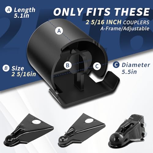 NUOVEPE Trailer Lock Fits 2 5/16 Inch Couplers, Secures Safety Chains Anti-Theft Ball Hitch Lock, Pry-Resistant & Heavy-Duty Trailer Hitch Locks for RV | Cargo | Camper | Dump Trailer (Blue) by NUOVEPE - Image 5