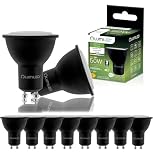 Lumiled Żarówka LED GU10 Reflektor PAR16 Czarna 6W = 50W 600lm 4000K Neutralna biel 120° Energooszczędna Zestaw 10 sztuk