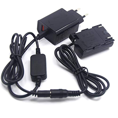 LC-E6E Cable USB Tipo C + DR-E6 LP-E6 Acoplador de CC de Decodificación Completa + Adaptador PD para Canon EOS 60D 70D 80D 5DS R 5D Mark IV III 5D4 5D3 5D2 II