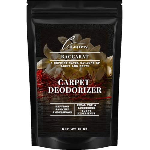 Lapew Baccarat Carpet Deodorizer Powder - Pet Safe Freshener for Vacuuming | Scented Odor Eliminator for Home | 16 oz
