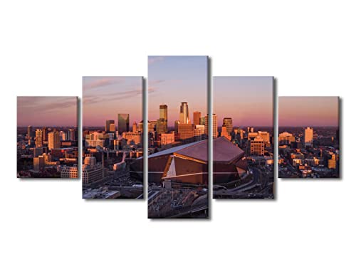 Tableau Minneapolis pour salon et chambre : le grand panorama urbain chez vous