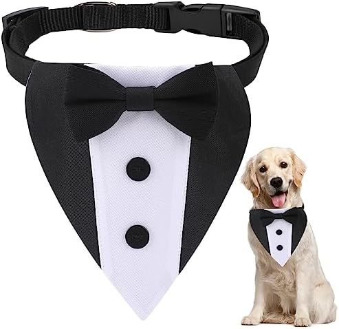 Haustier Anzug Mit Fliege Für Hunde - 2-teilig, Aus Baumwolle, Für Hochzeiten & Partys
