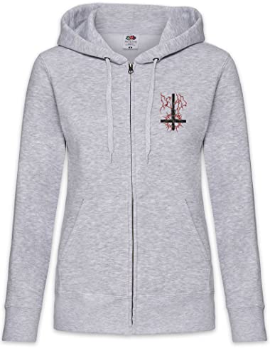 Inverted Jesus Cross Femme Zip Hoodie Urban Backwoods veste chaude coton contre le froid