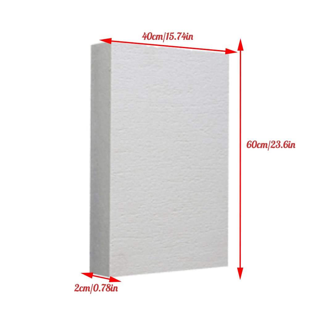 Pannello isolante termico in fibra ceramica ad alta temperatura - ignifugo e resistente al calore fino a 2300 °F, 1 pezzo(600*400*20mm)