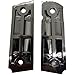 Full-Size 1911 Metal Grips Panels, Black with Nickel Accents, Rampant Horse Design, Compatible with Colt 1911 Government Models and Clones