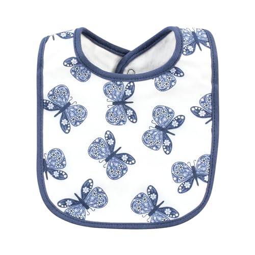 Image of Hudson Baby Unisex Baby Cotton Bibs, Beautiful Butterfly, One Size