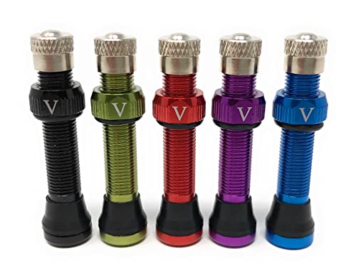 VeloTubes Tubeless Schrader Valves - 40mm Black