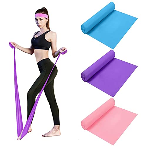 CREATESTAR Fitnessbänder 3er-Set,2M Lang Widerstandsbänder Fitnessband in 3 Stärke Theraband Gymnastikband Resistance Bands Trainingsband für Crossfit,Yoga,Muskelaufbau,Pilates für Männer und Frauen Cover
