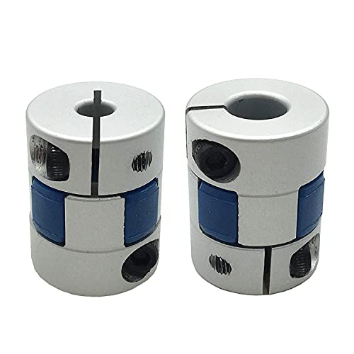 2Pcs 5Mm To 8Mm Aluminium Plum Flexible Shaft Coupling D20 L25 Connector Flexible Coupler For 3D Printer/Diy Encoder And Servo Stepped Motor #TOP6