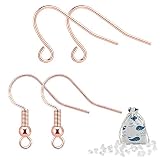 925 Sterling Silver Earring Hooks Hypoallergenic 100Pcs Ear Wires Fish Hooks for Jewelry Making Supp