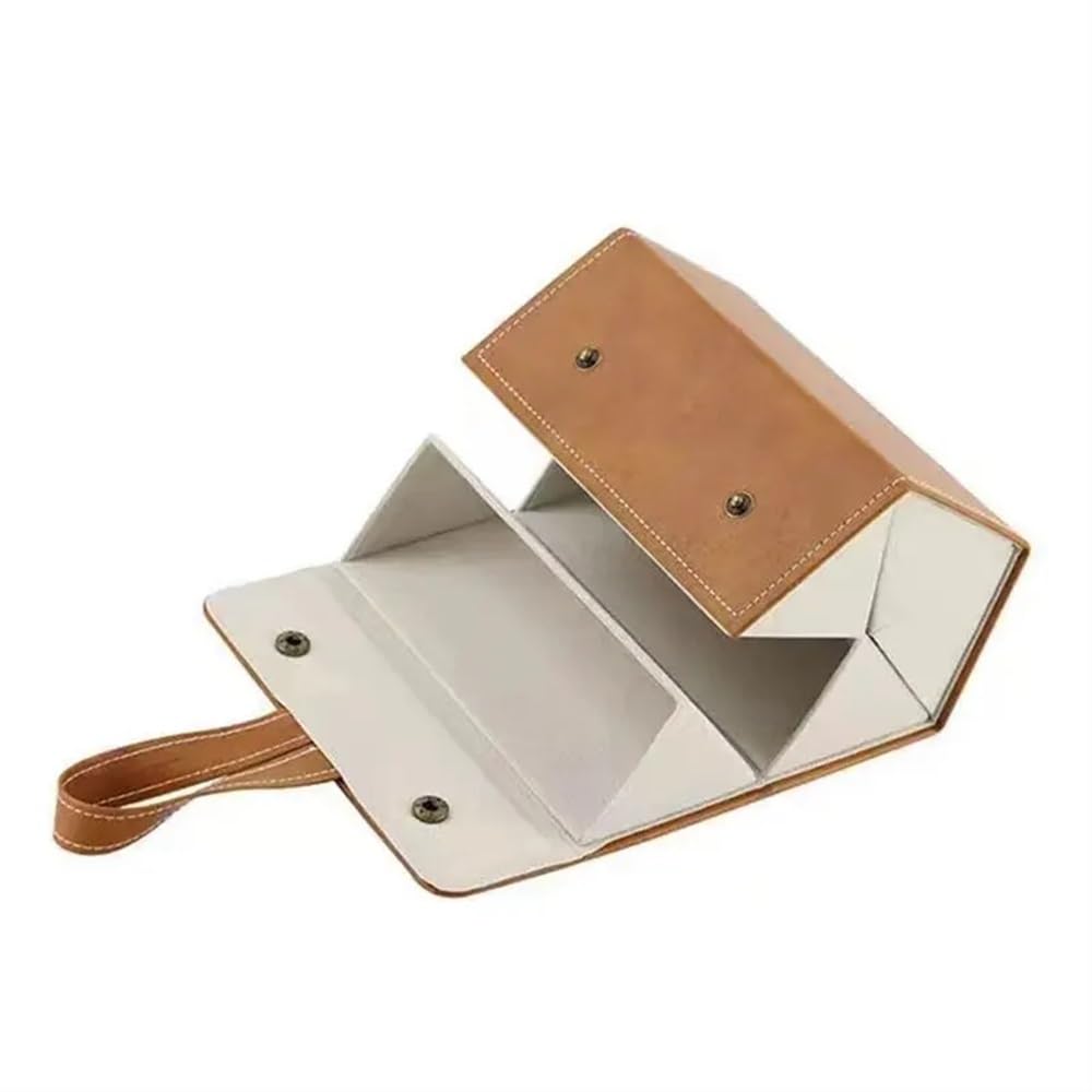 Custodia per occhiali portatile in pelle PU 5 paia di occhiali da sole scatola portaoggetti per occhiali da vista interruttore magnetico borsa PU