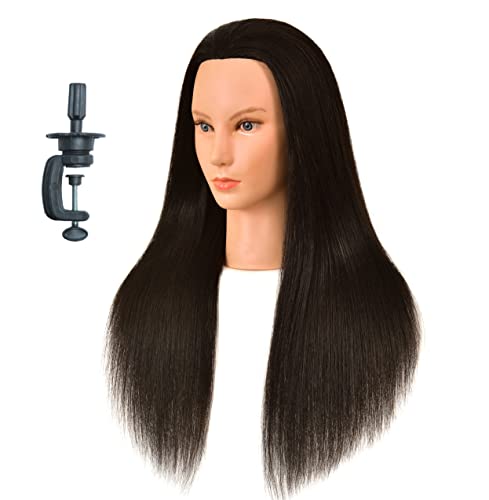 HairZtar (50% REAL HAIR) 26" Mannequin Head Hairdresser Training Head Manikin Cosmetology Doll Head - (8630-A10-3SA31802)