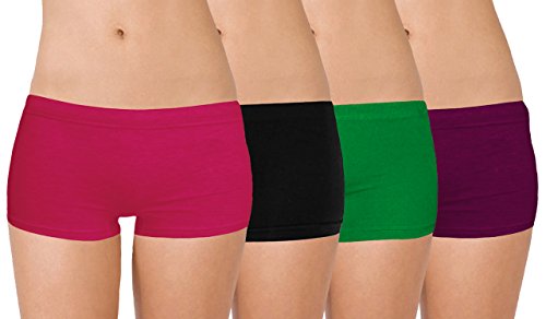 Image of Selfcare Women Soft Cotton Sinker Mid Waist Boyshorts Panties with Concealed Elastic Panel Pack of 3