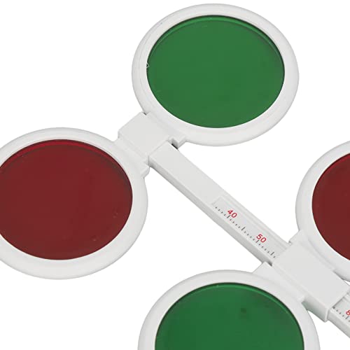Lente de teste de daltonismo, vidro de teste de daltonismo, vermelho, verde, universal, melhora a vi