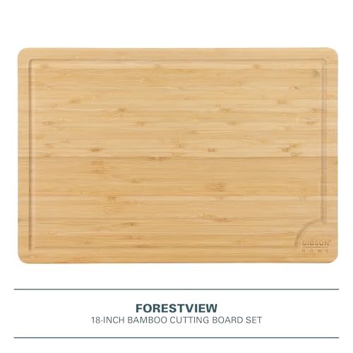 Tabla de cortar de bambú rectangular 45.7x30.5 cm con ranura miniatura 2
