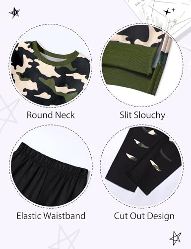 Image of Girls Clothes, Girls Outfits Tie Dye Sweatshirt Tops and Leggings Sweatpants 2 Piece Fall Winter Clothes Set 6-16T