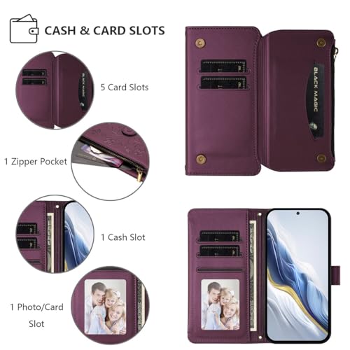 Étui Samsung Galaxy A14 4G 5G anti-rayure protège-écran cuir clapet papillon