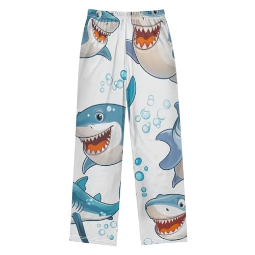 Wild Shark Boys Long Pants Soft Trousers Elastic Waist Kids Lounge Bottoms with Pockets S-XL2