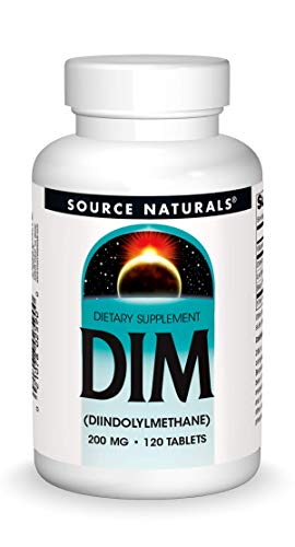 Source Naturals DIM, Diindolylmethane 200mg with BioPerine, Vitamin E & More - 120 Tablets