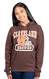 Ultra Game NFL Womens Super Soft Supreme Pullover Hoodie Sweatshirt, Cleveland Browns, Team Color, Large