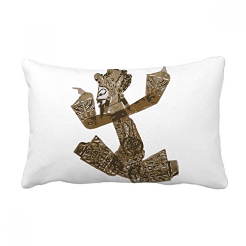 Traditionnelle shadow play coussin décoratif aux finitions soignées - 2
